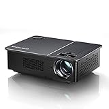 Native 1080P Projector, Crenova HD Video Projector, 5800 Lux LED Movie Projector with 200