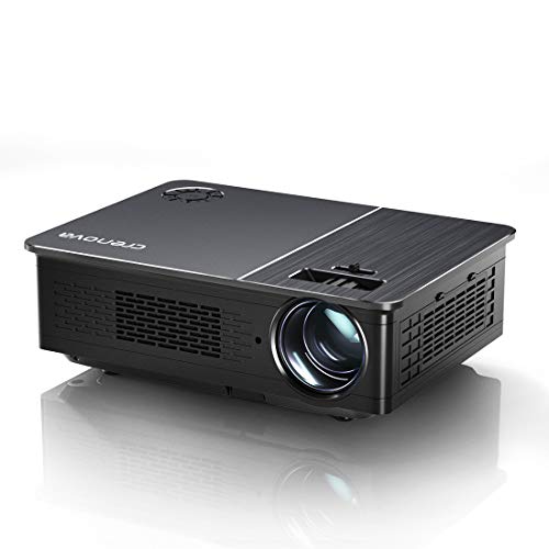 Native 1080P Projector, Crenova 5800 Lux Home LED Movie Projector 4K Supported Full HD video Outdoor projector with 200” Display&50% Zoom for iPhone, Android, Laptop, Xbox, TV Stick, HDMI, VGA, USB