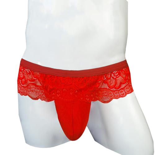 Men's Panties Lingerie Lace Low Rise Stretchy G-String Bikini Sissy Thong Stretchy Breathable Underwear2