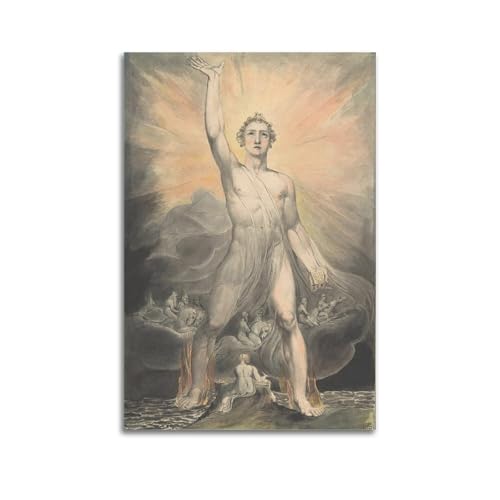 Póster artístico de ángel de la revelación de William Blake para pared, dormitorio, decoración del hogar, lienzo para colgar, 20 x 30 cm