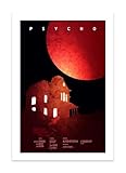 Psycho Art Print – 13×19 Handmade Minimalist Poster Featuring Janet Leigh – Photo Paper Print Rolled in Tube – Classic Thriller Wall Art
