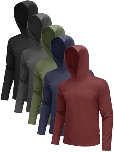 Sun Hoodie Mens Long Sleeve UV Protection SPF Lightweight Quick Dry Athletic Fishing Outdoor Hiking Swimming Rash Guard