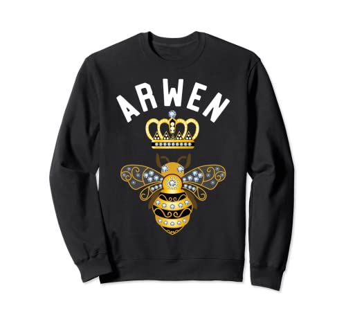 Arwen Nombre Arwen Regalos de Cumpleaños Reina Corona Abeja Arwen Sudadera