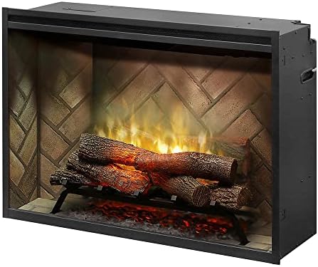 Dimplex Revillusion 36" Portrait Built-in Firebox (Model: RBF36P), 4435/6739/8786 BTU, 120/208/240 Volt, 1375/1975/2575 Watt, Herringbone - Thumbnail 2