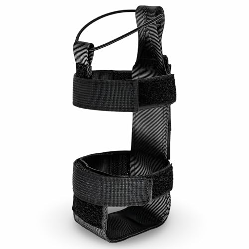 Vazcan® Soporte Botella Táctico MOLLE | Funda Universal para Cantimplora, Termo o Botellas 1 L | Nylon Resistente | Ajuste Seguro con Velcro y Cordón | Ideal Senderismo, Airsoft, Outdoor
