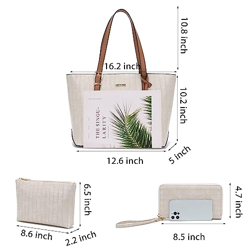 Image of Purses And Wallets Set For Women Work Tote Satchel Handbags Shoulder Bag Top Handle Totes Purse With Matching Wallet
