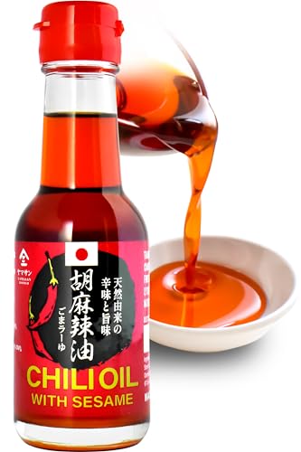 YAMASAN KYOTO UJI Chili Oil Traditionally Squeezed in Japan, No Additives, 160 Years History, Artisanal Sesame Layu 3.5OZ(100G), Made in Japan,Sold by Japanese company