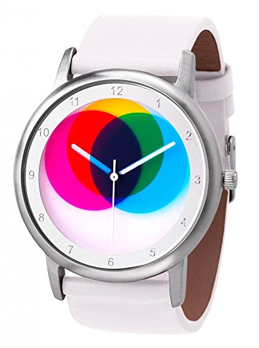 Avantgardia CMYK, pulsera: pulsera de piel auténtica de color negro.