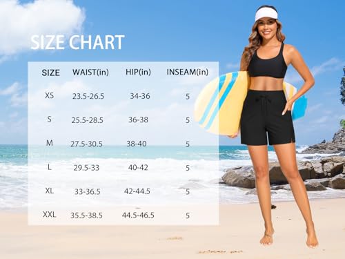 Image of Yonique Womens Swim Shorts Bathing Suits Bottoms Swimsuit Bottoms(Available in Plus)