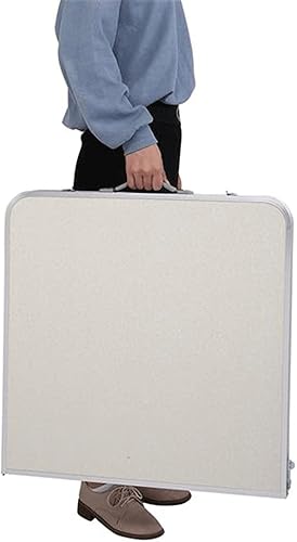 Miniatura 6 de Mesa de camping plegable de 4 pies de altura de aluminio ajustable, ligera, asa portátil, parte superior enrollable, resistente a la intemperie y a