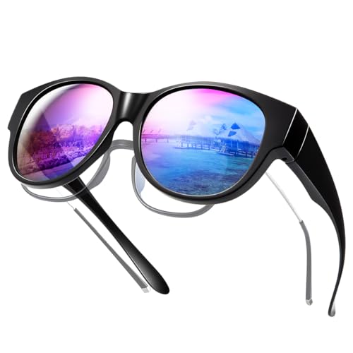 Tinhao Gafas De Sol Polarizadas Que Se Ajustan Sobre Gafas, Gafas De Sol De Gran Tamaño, Gafas De Sol De Ojo De Gato Sobre Gafas De Conducción, Protección Uv, Ligeras, Negro Azul Tinhao Gafas De Sol Polarizadas Que Se Ajustan Sobre Gafas, Gafas De Sol De Gran Tamaño, Gafas De Sol De Ojo De Gato Sobre Gafas De Conducción, Protección Uv, Ligeras, Negro Azul