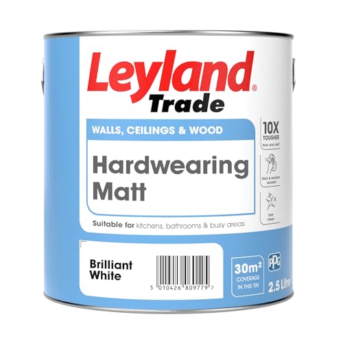 Leyland Trade Hardwearing Matt - Brilliant White 2.5L