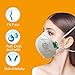 NIOSH Certified N95 Disposable Face Masks with Breathing-Valve White 10pcs Individually Packed Safety Particulate Respirators
