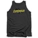 Trevco Batman-Classic Comic Logo - Adult Tank Top - Charcoal44; 2X