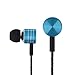 Headphones, In-Ear Bass Earphones with microphone Noise-isolating Sports Earbud wired 3.5mm Headset w/ Volume Control (Gift Wrapped) for Apple iPhone 6 6s, Samsung Galaxy S7, iPod, MP3 Player-Blue