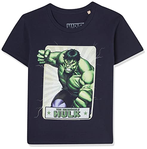 Marvel Bomarcots170 Camiseta, Azul Marino, 6 Años para Niños