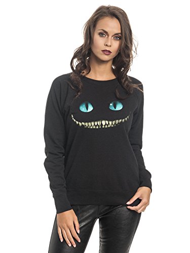 Alice im Wunderland - Jerséi - Suéter - Manga Larga - para Mujer Negro Small