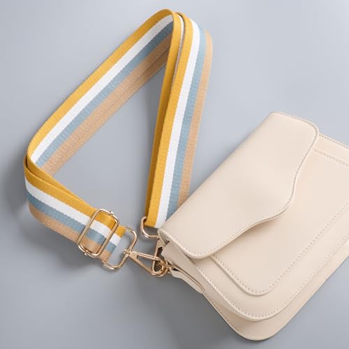 Image of chushui Woven Stripe Purse Straps,Replacement Crossbody Wide Shoulder Adjustable Strap for Bag Handbags