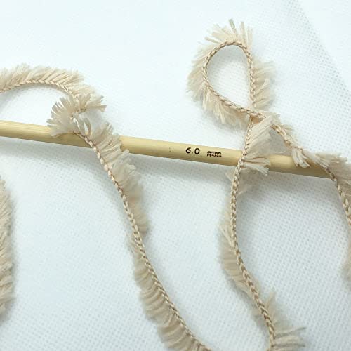 Image of Plush Faux Fur Bulky Yarn, Super Soft Fluffy Fuzzy for Knitting Crocheting Crafting, 100 Gram (3.53 Ounces) 109 Yards (100 Meters) (Light Beige) (3 Skeins)
