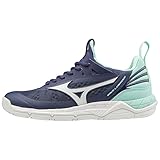 Mizuno Damen Wave Luminous Netball Turnschuhe Sneaker Aura/Weiß 39