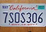 Authentic License Plates - All 50 States + Territories License Plate Tags in Good Condition, Great for Decoration, Art Projects, Garages, Unique Gifts, Man Caves. (California)