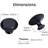 12PCS Cabinet Knobs, Black Cabinet Pulls Cabinet Knobs Inway, Round Drawer Knobs Cabinet Hardware with Screws, for Kitchen Bedroom Furniture