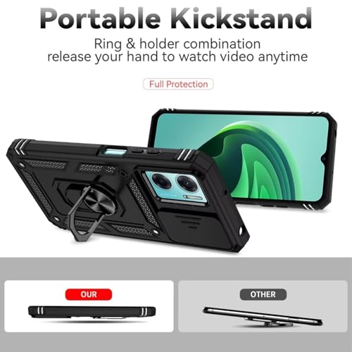 Funda para Redmi Note 11E y Redmi 10 5G con protector de pantalla y tapa de cámara 4