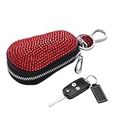 Funda para llaves de coche, con diamantes de imitación, funda para llaves con pedrería, funda para llaves | Bolsa para llaves en forma de calabaza, funda multifuncional para llaves de coche para