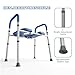 Ravao Raised Toilet Seat with Handles for Elderly Toilet Seat Riser for Senior Handicap Toilet Seat Riser with Bars, Adjustable Height Raised Toilet Chair for Elderly and Disabled, 400 Lbs