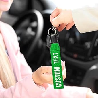 WQNMY Personalized keychain, Customized Keyring, Embroidered Room key tags