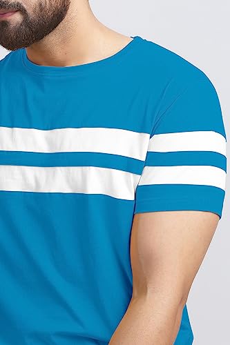 Image of AUSK T-shirt for Mens Double Stripes on Chest