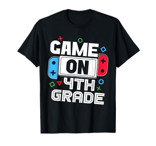 Gamer Back To School Funny Game 4th Grade Kids Boys T-Shirt