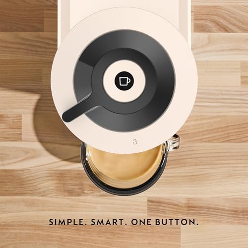 Image of Nespresso Vertuo Next Premium Coffee and Espresso Maker by Breville with Aeroccino Milk Frother, Creamy White Dark Chrome