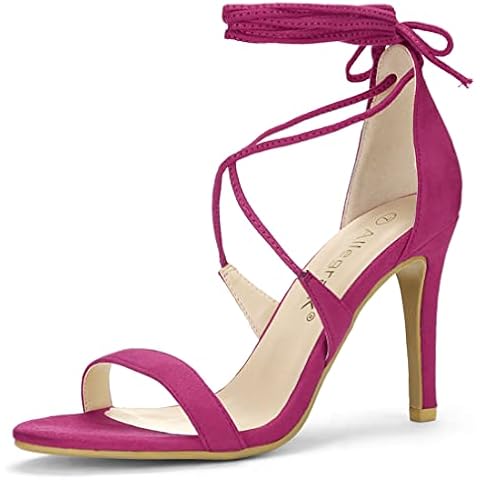 Allegra K Damen Stiletto-Absatz Schnürsandalen Cover