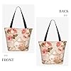 LRHCNZDCP Tea Cups with Roses Romantic Shabby Printed Shopping Bag Tote Bag Large Shoulder Bag Lightweight Handbag Women Laptop Bags for Work Travel Shopping #4