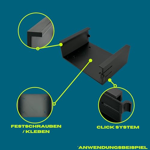 Halterung kompatibel mit Teltonika RUTX50 - Clicksystem, sichere Befestigung für Wohnmobil, einfacher Zugriff auf Anschlüsse