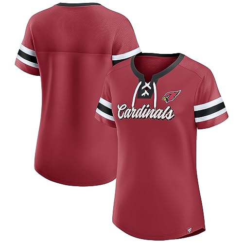 Fanatics Women's Cardinal Arizona Cardinals Original State Lace-Up T-Shirt