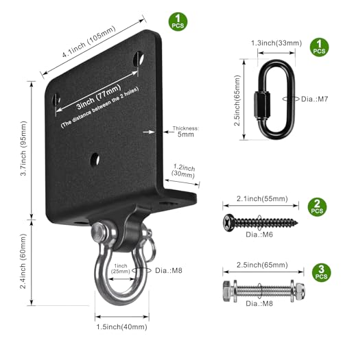 Image of BeneLabel Heavy Bag Hanger for Punching Bag Beam Mount Hardware 360 Rotation Boxing Bag Ceiling Mount I-Beam Hanger for Hanging Heavy Punching Bags Wall Hangers