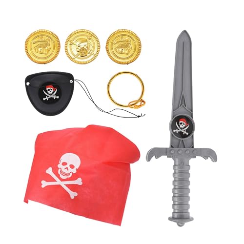 WELL HOME MOBILIARIO & DECORACIÓN WH14754 Piratenwaffensets mit 6 Artikeln. Zufällig, 15x3x31,5