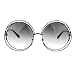Avant Garde Double Circle Frame Round Designer Fashion Retro Sunglasses Black Smoke