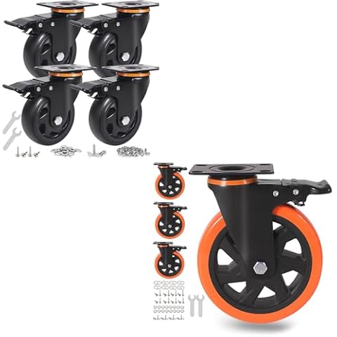 4 in Casters+6 in Caster Wheels Heavy Duty(2200lbs+2800lbs) Cover