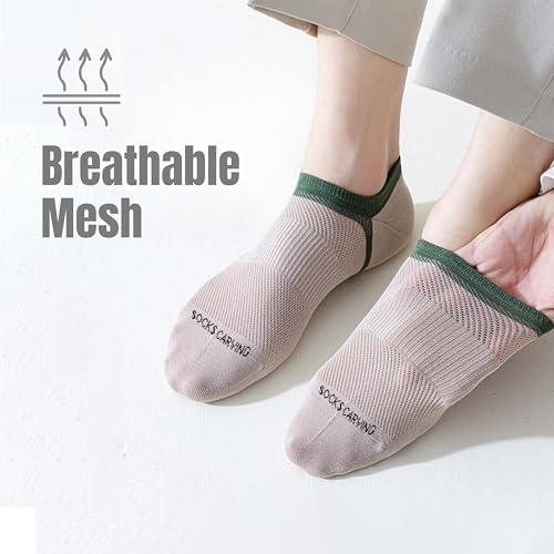 Image of Sockscarving No Show Cotton Multi Colour Socks | Pure Premium Cotton for Men and Women Socks | Stretchable Free Size Anti Odur Sweat Free Anti Slip