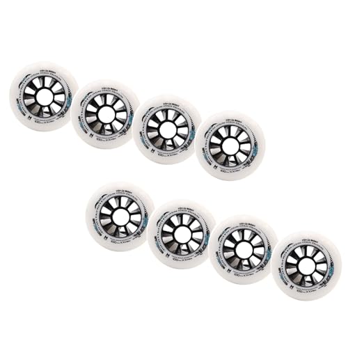 JCXYL EV 8 Pack Inline Skate Wheels 90mm 100mm 110mm Inline Roller Skates Wheel Replacement 85A Hardness Increased Speed and High-Grip Performance,110mm