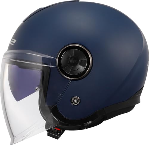 Casque Moto Jet Classy Solid LS2 Navy Blue en taille L avec visière Pinlock - 2