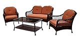 Better Homes and Gardens Azalea Ridge 4-Piece Patio Conversation Set, Seats 4