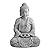 Sunjoy Buddha Statue 20 in. Large Sized Buddha Garden Statue Gray Decorative Outdoor Buddha Statue