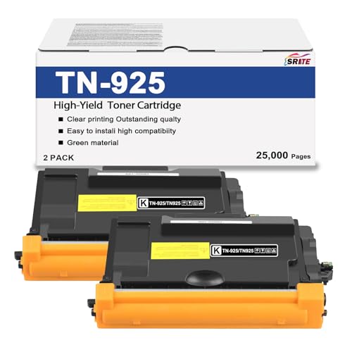 Image of 2-Pack TN925 Black Toner Cartridge High Yield (25,000 Pages) Compatible with Brother HL-L6415DW HL-L6415DWT MFC-L6915DW Printers