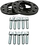 2pcs 12mm (0.5 inch) Hubcentric 5x120 Wheel Spacers (72.6mm bore) with 10pcs Silver 12x1.5 Lug Bolts - Compatible with BMW E36 E46 E90 E92 E60 318i 323i 325i 328i 330i 335i 525i 545i Z3 Z4 Z8 M3 M5
