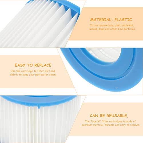 DOITOOL Limpador De Banheira Substituição do filtro do filtro do filtro do filtro da piscina 6pcs pa