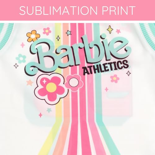 Image of Barbie Girls Jersey Athletic Tank Top and Shorts Outfit Set Toddler to Big Kid Sizes (2T - 10-12)